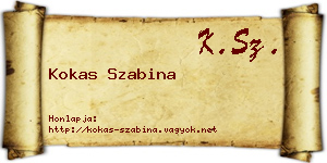 Kokas Szabina névjegykártya